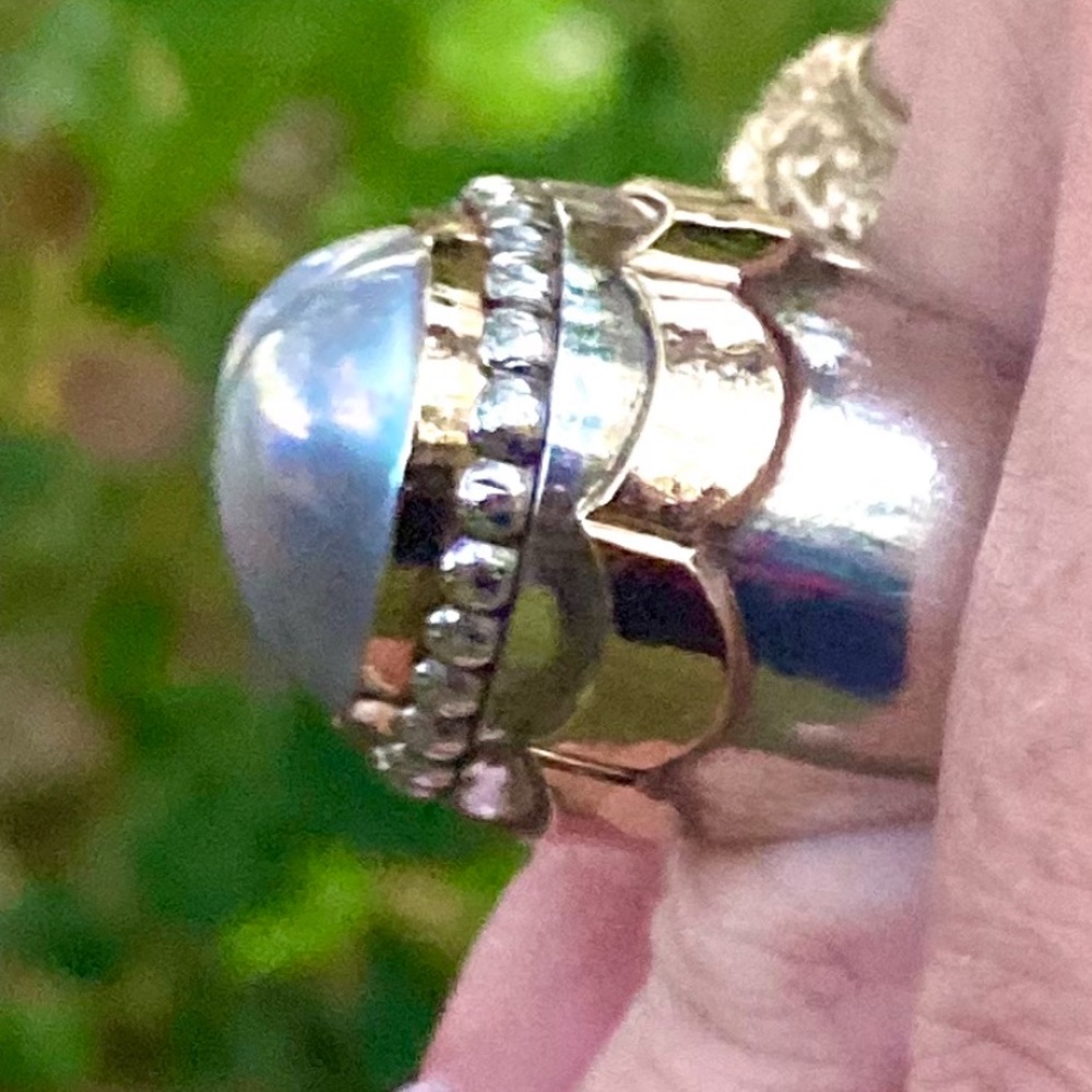 Dian Malouf Ltd Heart Shaped Pearl set in 14 kt gold & sterling design! Only one